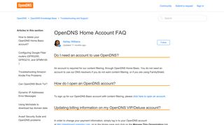 OpenDNS Home Account FAQ – OpenDNS