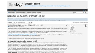 Installation and parameters of OpenERP 7.0.0.-0021 - Synology Forum