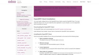 OpenERP Client Installation - Odoo