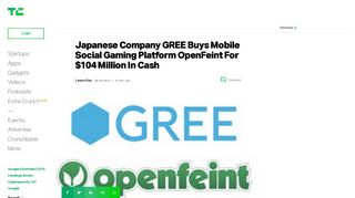 Japanese Company GREE Buys Mobile Social Gaming Platform ...