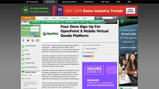 Gamasutra - Four Devs Sign Up For OpenFeint X Mobile Virtual Goods ...