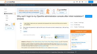 Why can't I login to my Openfire administration console after ...