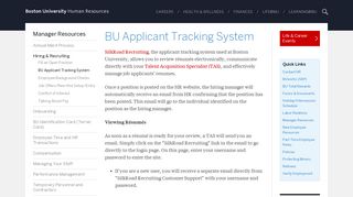 BU Applicant Tracking System | Human Resources