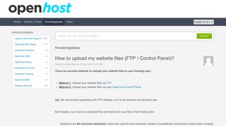How to upload my website files (FTP / Control Panel)? - Powered by ...