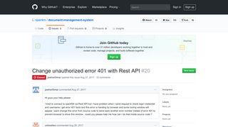 Change unauthorized error 401 with Rest API · Issue #20 · openkm ...