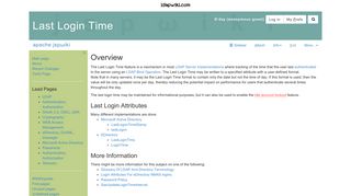 Ldapwiki: Last Login Time