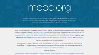 mooc.org | Massive Open Online Courses | An edX Site