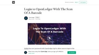 Login to OpenLedger With The Scan Of A Barcode – OpenLedger ...