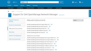 Support for Dell OpenManage Network Manager | Manuals ...