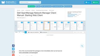 Starting Web Client - Dell OpenManage Network Manager Client ...