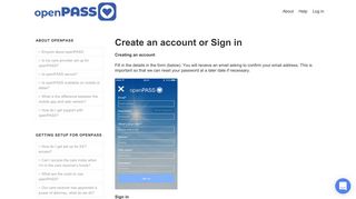 Create an account or Sign in | openPASS