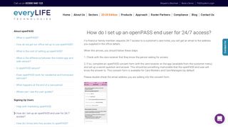 How do I set up an openPASS end user for 24/7 access? | everyLIFE ...