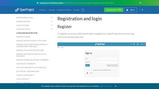 Login and Registration - OpenProject User Guide