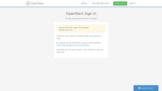 Mobile Sign In & Register | OpenRent
