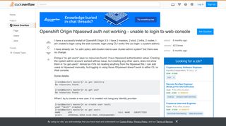 Openshift Origin htpasswd auth not working - unable to login to ...