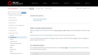 Authentication | Developer Guide | OpenShift Enterprise 3.0