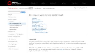 Web Console Walkthrough | Getting Started | OpenShift Enterprise 3.2
