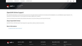 OpenShift Online Support - Red Hat Customer Portal