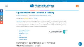 OpenSimSim User Reviews & Pricing - Fit Small Business