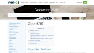 OpenSRS - WHMCS Documentation