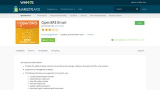 OpenSRS Email - WHMCS Marketplace