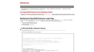 Modifying the OpenSSO Enterprise Login Page (Sun ... - Oracle Docs