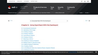 Chapter 6. Using OpenStack With the Dashboard