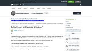 Default Login for Dashboard/Horizon? - Private Cloud Forum ...