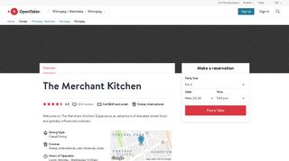 The Merchant Kitchen reservations in Winnipeg, MB | OpenTable