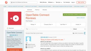OpenTable Connect Reviews 2019 | G2 Crowd