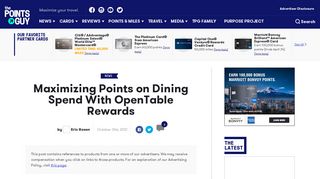 Maximizing Points on Dining Spend With OpenTable Rewards – The ...