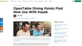 OpenTable Dining Points Find New Use With Kayak - NerdWallet