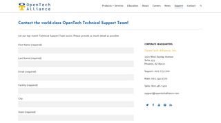 Support - OpenTech Alliance