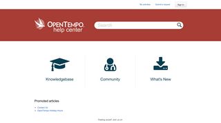 OpenTempo Help Center