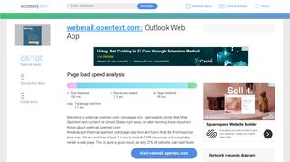 Access webmail.opentext.com. Outlook Web App