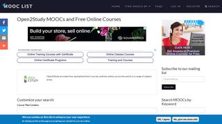 Open2Study MOOCs and Free Online Courses | MOOC List