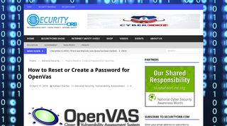 How to Reset or Create a Password for OpenVas – SecurityOrb.com