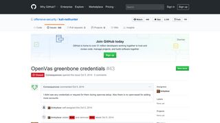 OpenVas greenbone credentials · Issue #43 · offensive-security/kali ...