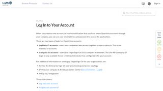 Log In - LogMeIn Support - LogMeIn, Inc.
