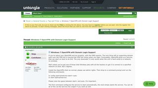 Windows 7 OpenVPN with Domain Login Support - Untangle Forums