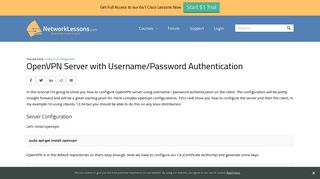 OpenVPN server with username / password authentication