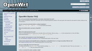OpenWrt Project: OpenWrt Starter FAQ