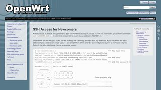 OpenWrt Project: SSH Access for Newcomers