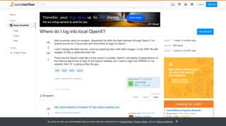 Where do I log into local OpenX? - Stack Overflow