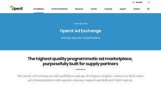 OpenX Ad Exchange for Publishers | OpenX