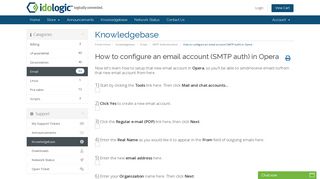 How to configure an email account (SMTP auth) in Opera ...
