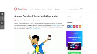 Access Facebook faster with Opera Mini - Opera India - The Opera blog