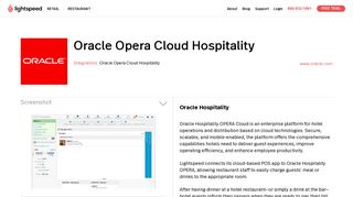 Oracle Hospitality OPERA Cloud | Lightspeed