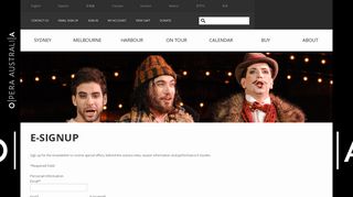 E-news signup | Opera Australia