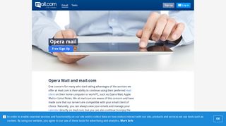 Opera Mail and mail.com
